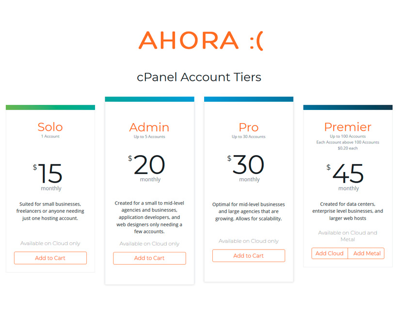 cPanel sube sus precios al sur estudio - precios nuevos