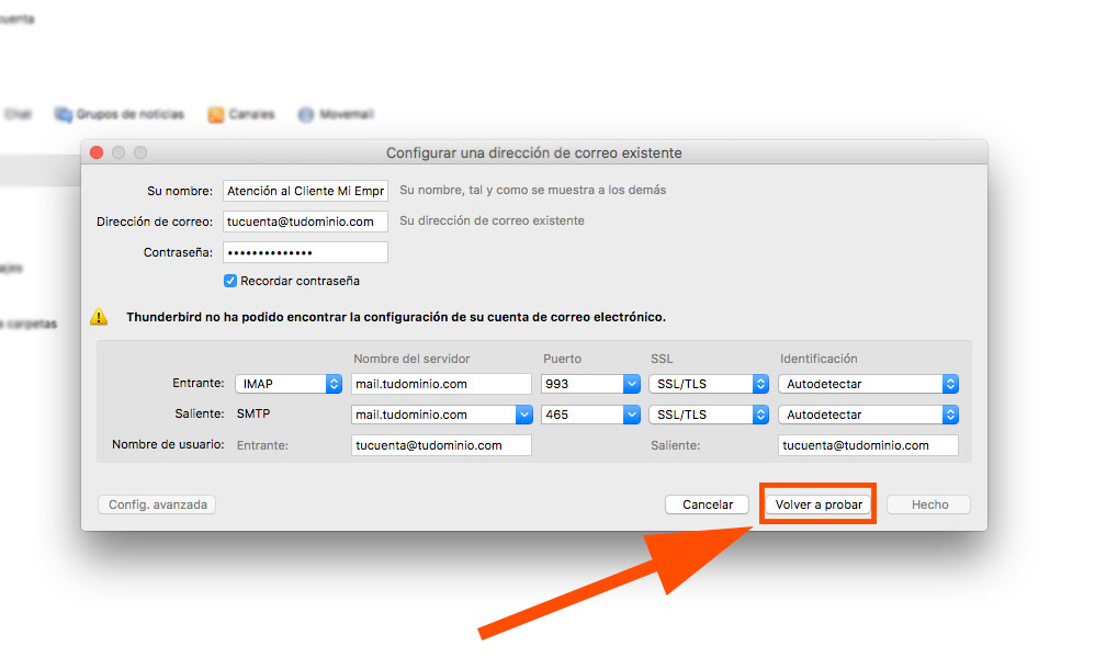 Cómo configurar tu correo corporativo en thunderbird Al Sur Estudio manual